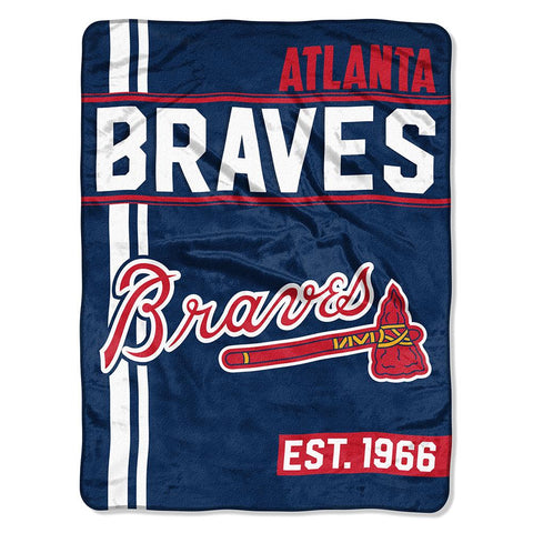 Atlanta Braves Mlb Micro Raschel Blanket (walk Off Series) (48"x60")