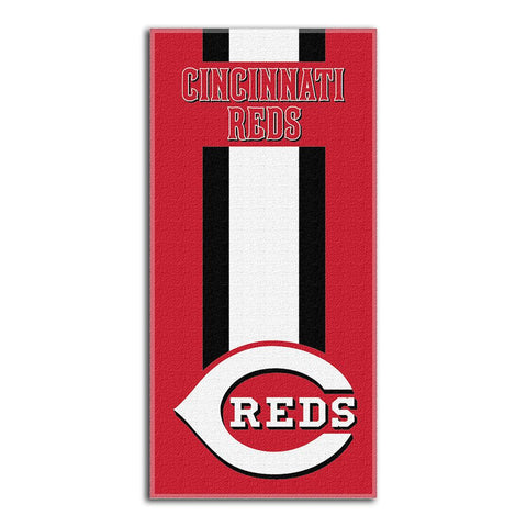 Cincinnati Reds MLB Zone Read Cotton Beach Towel (30in x 60in)