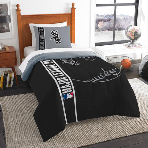 Chicago White Sox MLB Twin Comforter Set (Soft & Cozy) (64 x 86)