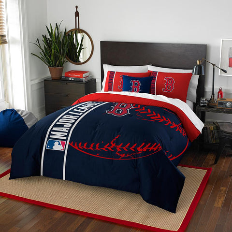 Boston Red Sox MLB Full Comforter Set (Soft & Cozy) (76 x 86)