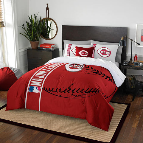 Cincinnati Reds MLB Full Comforter Set (Soft & Cozy) (76 x 86)