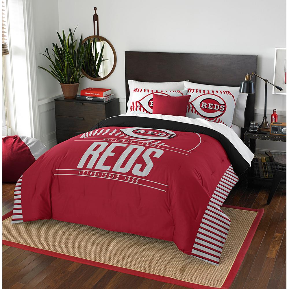 Cincinnati Reds Mlb Full Comforter Set (grand Slam Series) (86" X 86")