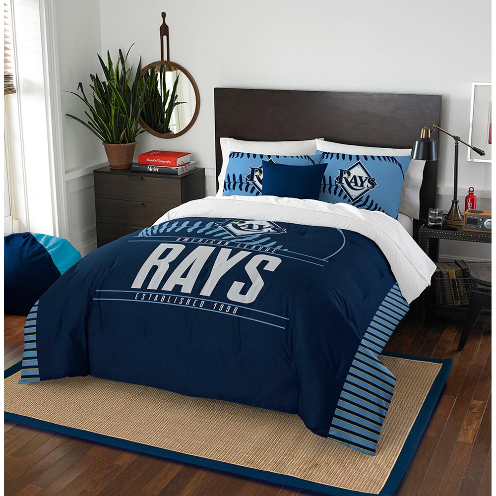 Tampa Bay Rays Mlb Full Comforter Set (grand Slam Series) (86" X 86")