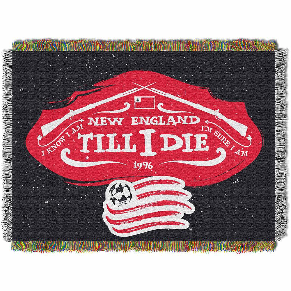 New England Revolution MLS Woven Tapestry Throw Blanket (48x60)