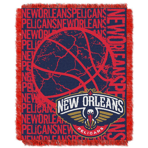 New Orleans Pelicans NBA Triple Woven Jacquard Throw (Double Play Series) (48x60)