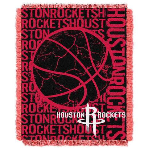 Houston Rockets NBA Triple Woven Jacquard Throw (Double Play Series) (48x60)
