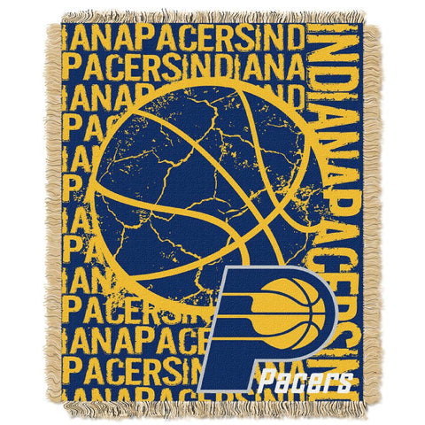 Indiana Pacers NBA Triple Woven Jacquard Throw (Double Play Series) (48x60)