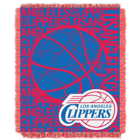 Los Angeles Clippers NBA Triple Woven Jacquard Throw (Double Play Series) (48x60)