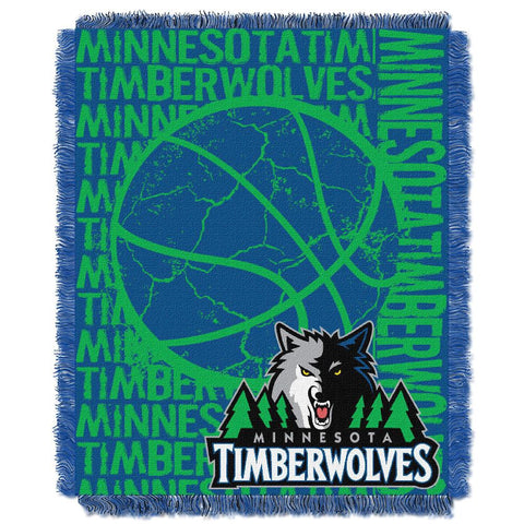 Minnesota Timberwolves NBA Triple Woven Jacquard Throw (Double Play Series) (48x60)