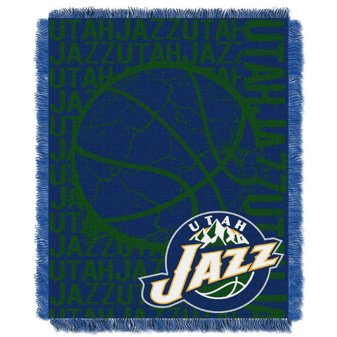 Utah Jazz NBA Triple Woven Jacquard Throw (Double Play Series) (48x60)