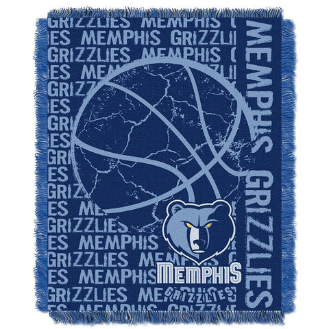 Memphis Grizzlies NBA Triple Woven Jacquard Throw (Double Play Series) (48x60)