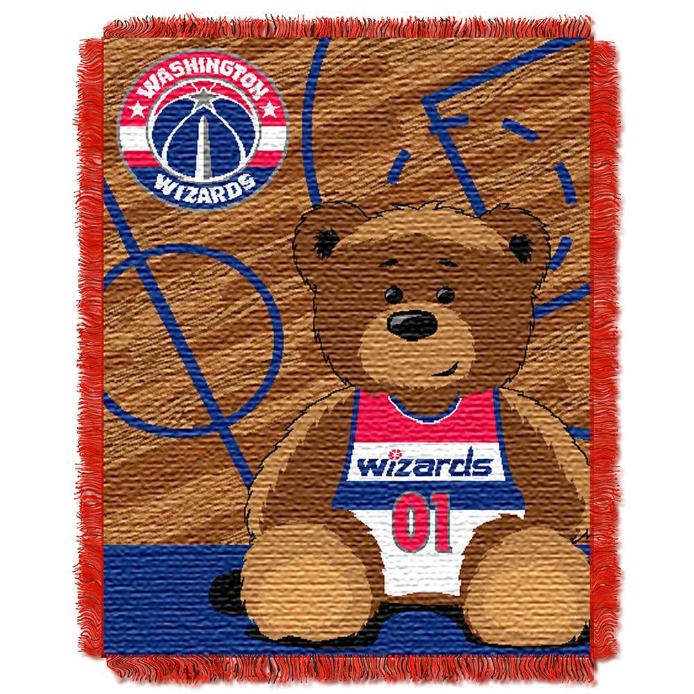 Washington Wizards NBA Triple Woven Jacquard Throw (Half Court Baby Series) (36x48)