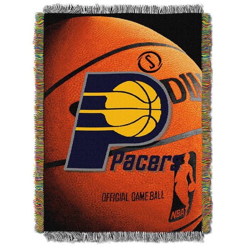 Indiana Pacers NBA Woven Tapestry Throw Blanket (48x60)