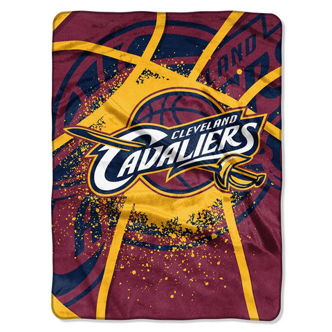 Cleveland Cavaliers NBA Royal Plush Raschel Blanket (Shadow Series) (60x80)