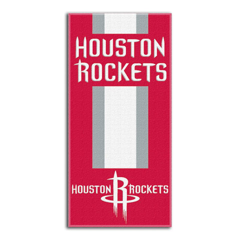Houston Rockets Nba Zone Read Cotton Beach Towel (30in X 60in)
