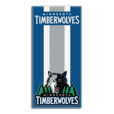 Minnesota Timberwolves Nba Zone Read Cotton Beach Towel (30in X 60in)