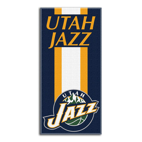 Utah Jazz Nba Zone Read Cotton Beach Towel (30in X 60in)