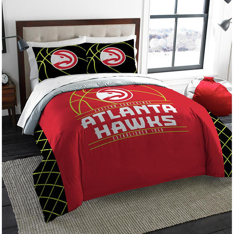Atlanta Hawks Nba Full Comforter Set (reverse Slam Series) (86" X 86")
