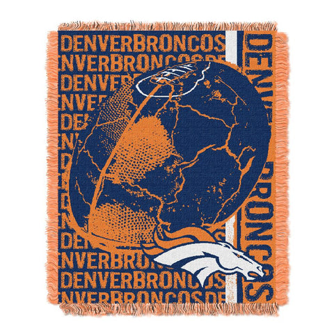 Denver Broncos NFL Triple Woven Jacquard Throw (Double Play) (48x60)