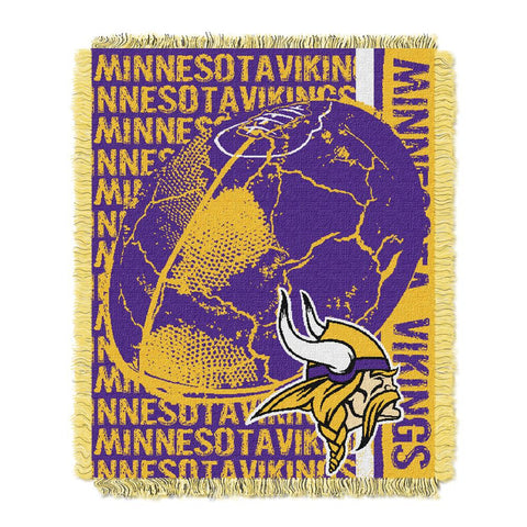 Minnesota Vikings NFL Triple Woven Jacquard Throw (Double Play) (48x60)