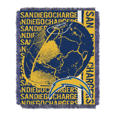 San Diego Chargers NFL Triple Woven Jacquard Throw (Double Play) (48x60)