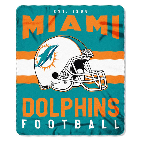 Miami Dolphins Nfl Light Weight Fleece Blanket (singular Series) (50inx60in)
