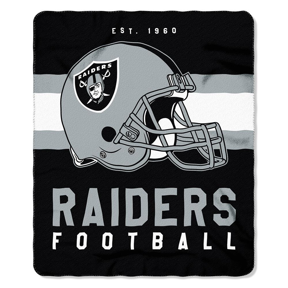 Oakland Raiders Nfl Light Weight Fleece Blanket (singular Series) (50inx60in)
