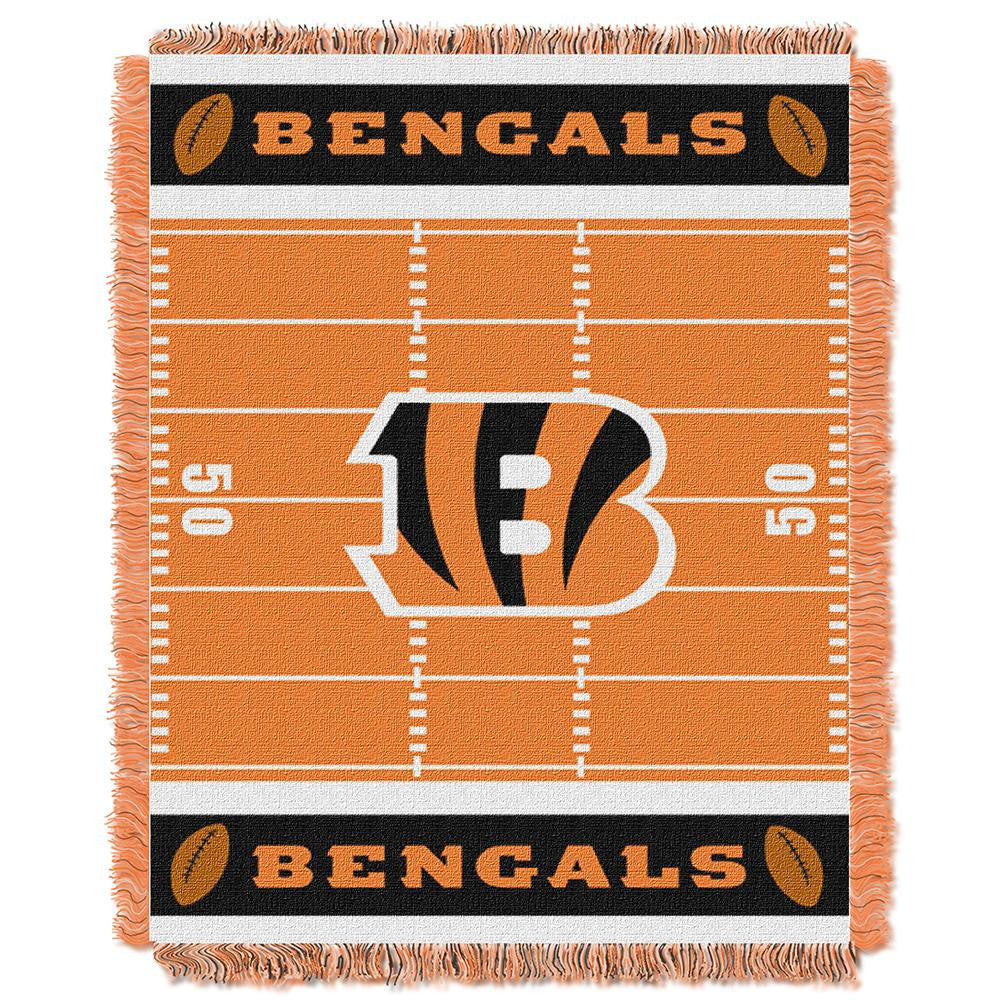 Cincinnati Bengals NFL Triple Woven Jacquard Throw (Field Baby Series) (36x48)