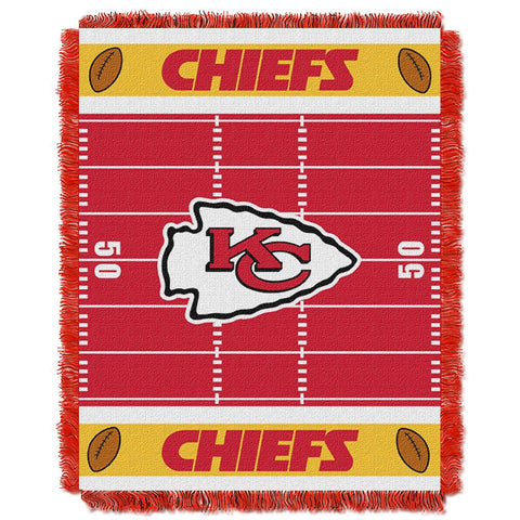 Kansas City Chiefs NFL Triple Woven Jacquard Throw (Field Baby Series) (36x48)
