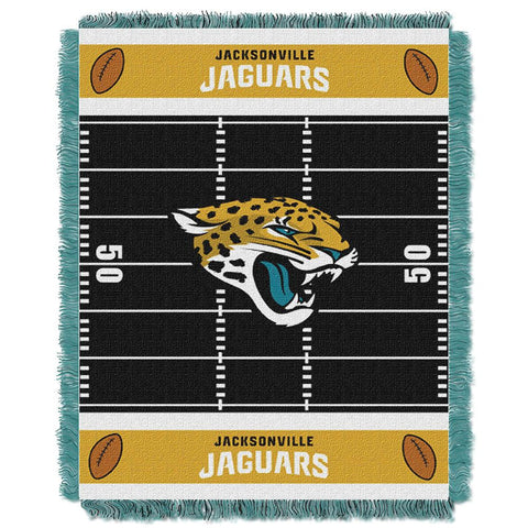 Jacksonville Jaguars NFL Triple Woven Jacquard Throw (Field Baby Series) (36x48)