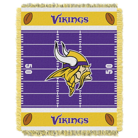Minnesota Vikings NFL Triple Woven Jacquard Throw (Field Baby Series) (36x48)