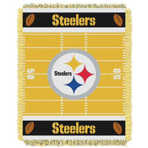 Pittsburgh Steelers NFL Triple Woven Jacquard Throw (Field Baby Series) (36x48)