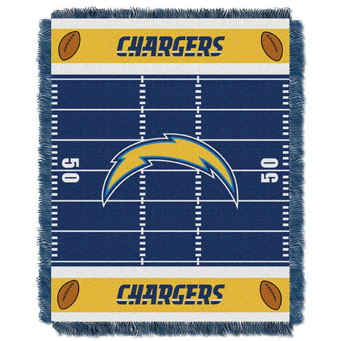 San Diego Chargers NFL Triple Woven Jacquard Throw (Field Baby Series) (36x48)