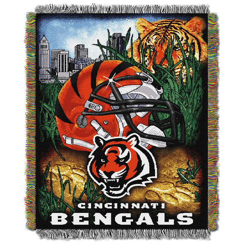 Cincinnati Bengals NFL Woven Tapestry Throw (Home Field Advantage) (48x60)