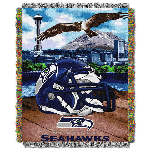 Seattle Seahawks NFL Woven Tapestry Throw (Home Field Advantage) (48x60)