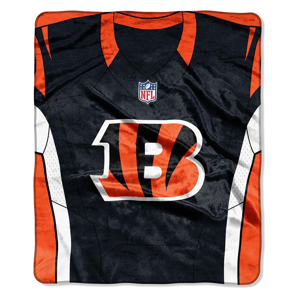 Cincinnati Bengals Nfl Royal Plush Raschel Blanket (jersey Raschel) (50in X 60in)