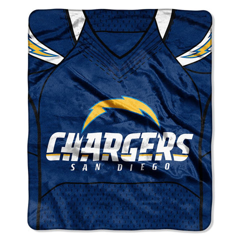 San Diego Chargers Nfl Royal Plush Raschel Blanket (jersey Raschel) (50in X 60in)