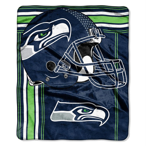 Seattle Seahawks Nfl Royal Plush Raschel Blanket (jersey Raschel) (50in X 60in)