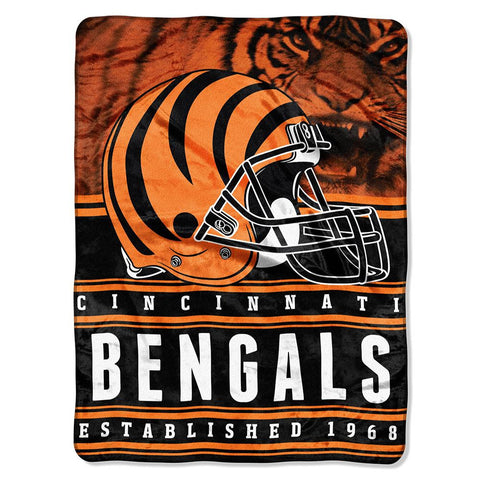 Cincinnati Bengals NFL Silk Touch Throw (Stacked Series) (60inx80in)