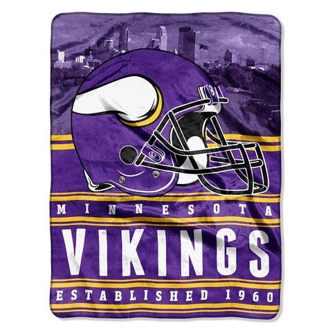 Minnesota Vikings NFL Silk Touch Throw (Stacked Series) (60inx80in)