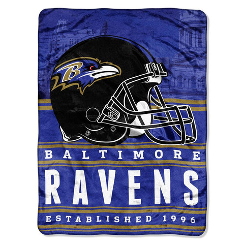 Baltimore Ravens NFL Silk Touch Throw (Stacked Series) (60inx80in)