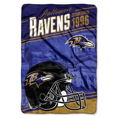 Baltimore Ravens NFL Stagger Oversized Micro Raschel (62in x 90in)