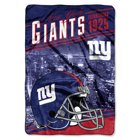 New York Giants NFL Stagger Oversized Micro Raschel (62in x 90in)