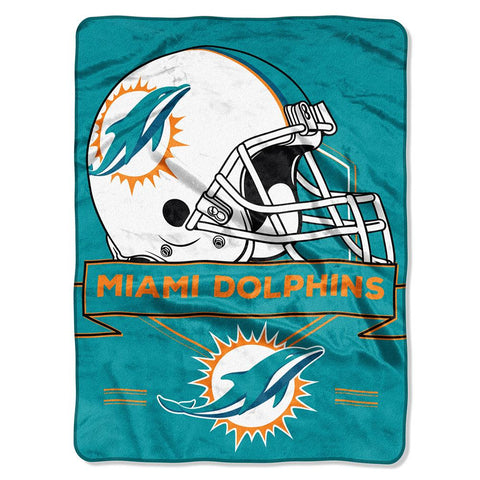 Miami Dolphins NFL Royal Plush Raschel (Prestige Series)