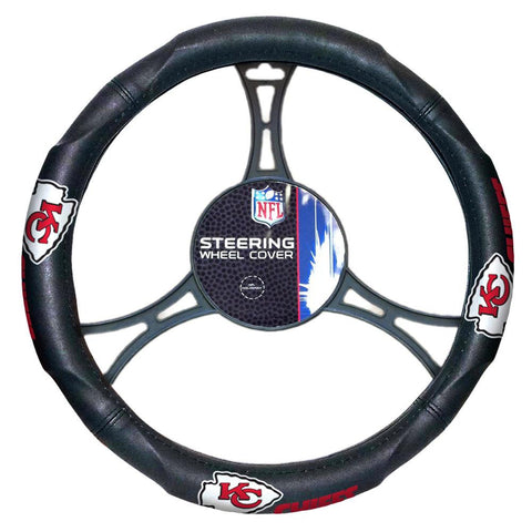 Kansas City Chiefs NFL Steering Wheel Cover (14.5 to 15.5)