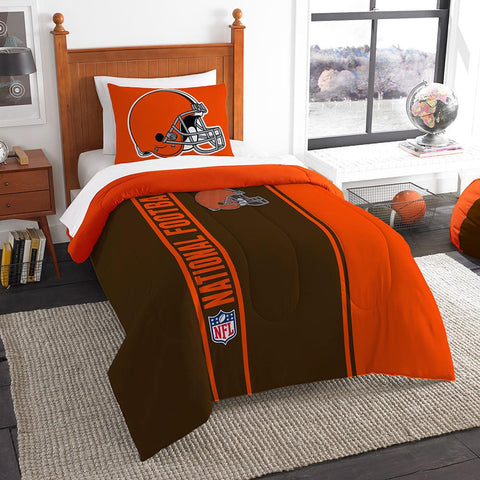 Cleveland Browns NFL Twin Comforter Set (Soft & Cozy) (64 x 86)