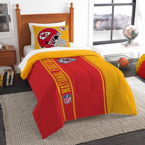 Kansas City Chiefs NFL Twin Comforter Set (Soft & Cozy) (64 x 86)