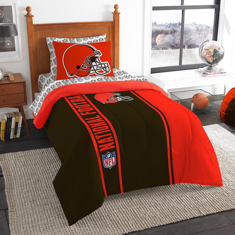 Cleveland Browns NFL Twin Comforter Bed in a Bag (Soft & Cozy) (64in x 86in)