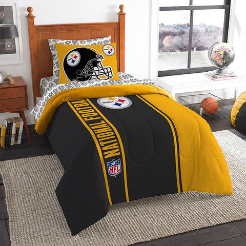 Pittsburgh Steelers NFL Twin Comforter Bed in a Bag (Soft & Cozy) (64in x 86in)