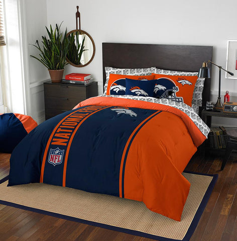 Denver Broncos NFL Full Comforter Bed in a Bag (Soft & Cozy) (76in x 86in)